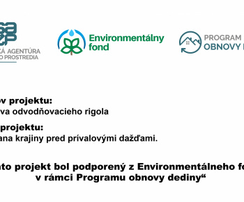 Projekty EÚ / obnova odvodňovacieho rigola - foto