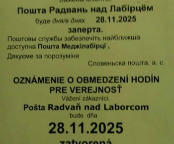 Aktuality / zatvorená pošta v našej obci - foto