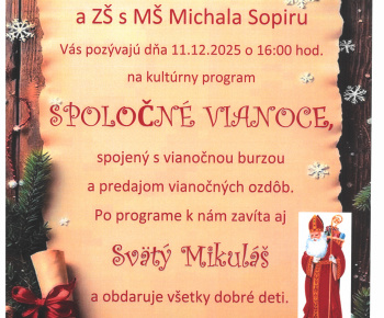 Aktuality / SPOLOČNÉ VIANOCE, spojené s vianočnou burzou a predajom vianočných ozdôb. - foto