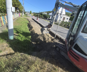 Aktuality / zvýšte opatrnosť - stavebné práce na hlavnej ceste  - foto