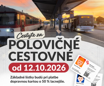 Aktuality / polovičné cestovné IDS východ od 12.10.2026 - foto