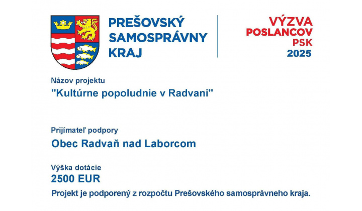 Kultúrne podujatie v Radvani