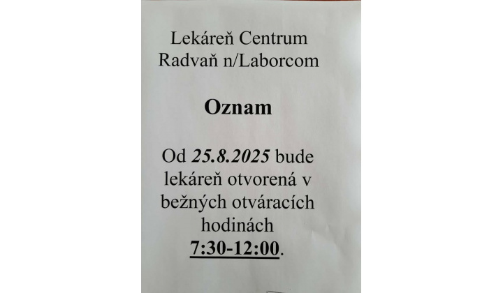 Lekáreň znova otvorená bez obmedzenia