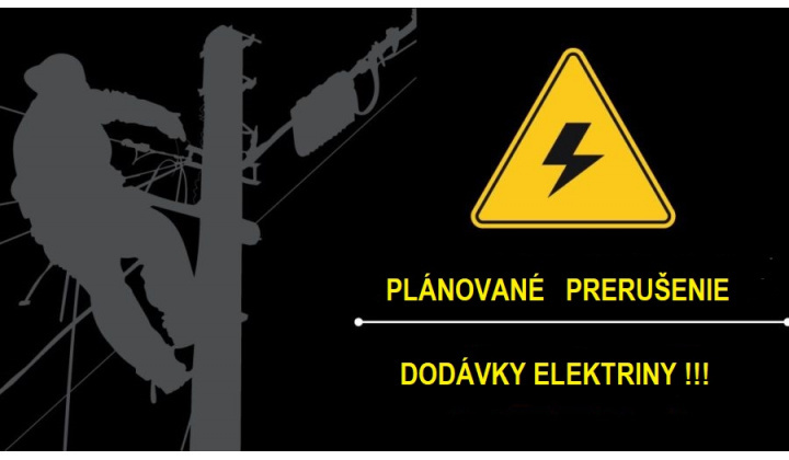 oznámenie o prerušení distribúcie elektriny 23.9.2026