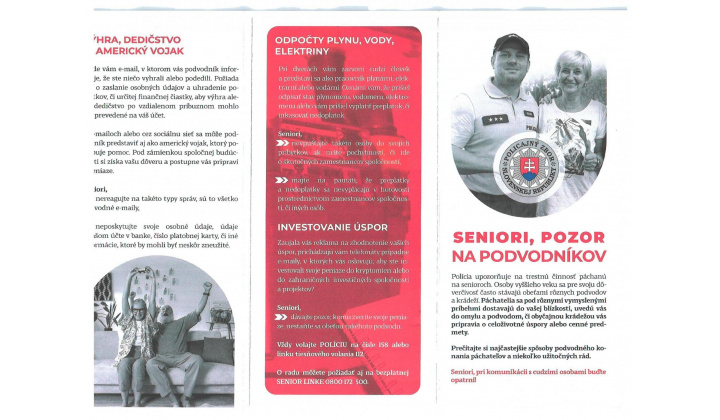 SENIORI, POZOR NA PODVODNíKOV