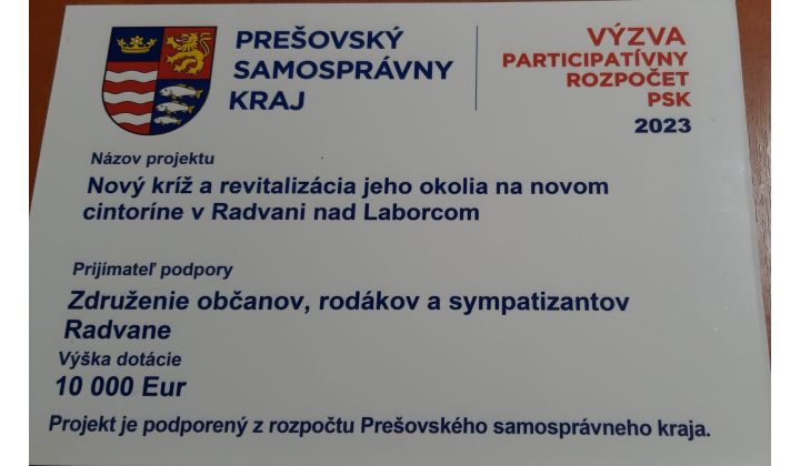 ZORAP projekt - participatívny rozpočet PSK 2023