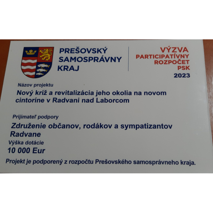 ZORAP projekt - participatívny rozpočet PSK 2023